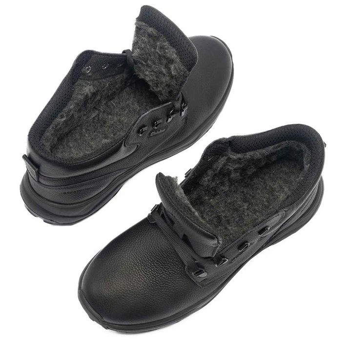 Мужские кожаные зимние полуботинки,  черевики чоловічі  шкіряні