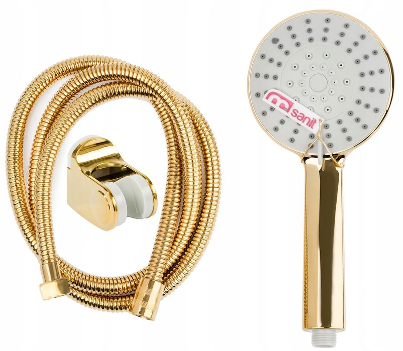 TUBE bateria wannowa prysznicowa złota + zestaw