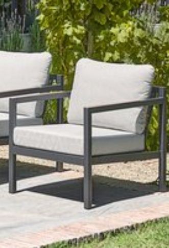Fotel ogrodowy, krzesło + stolik. Aluminium.  Nowe