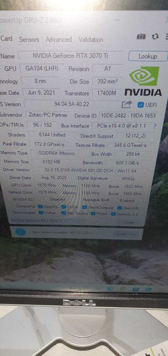 Placa Gráfica Nvidia RTX 3070 TI Zotac Trinity