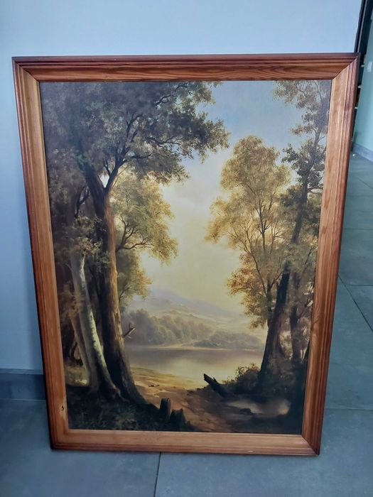 Obraz w ramie drewnianej