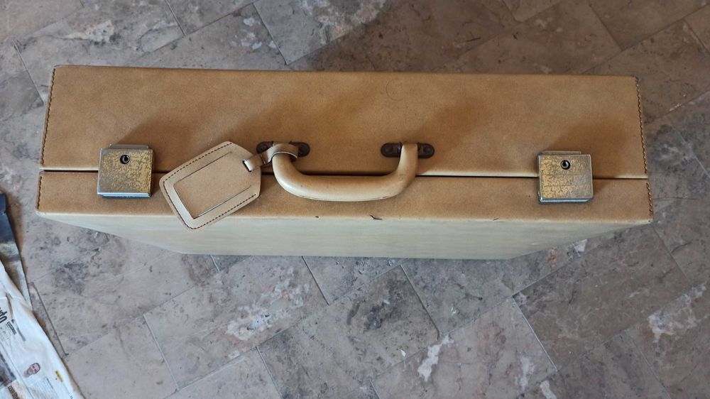 Mala de viagem Vintage em pele sintética