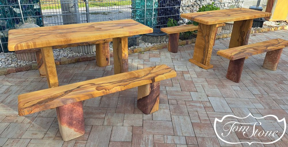 MEBLE OGRODOWE. ZESTAW MEBLI OGRODOWYCH z kamienia naturalnego. Kamień