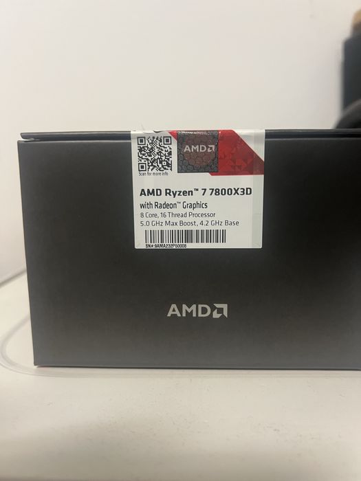 Ryzen 7 7800X3D – Novo, nunca usado (caixa aberta)