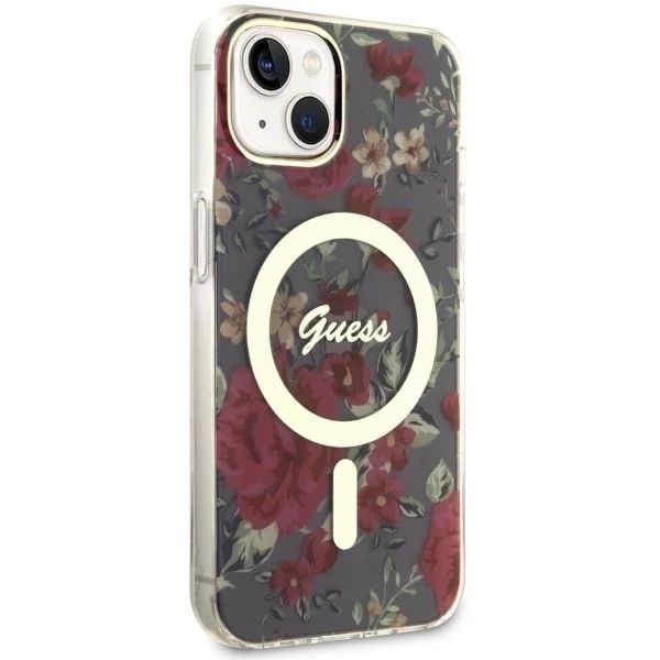 Etui Guess GUHMP14SHCFWSA do iPhone 14 6.1" hardcase Flower MagSafe