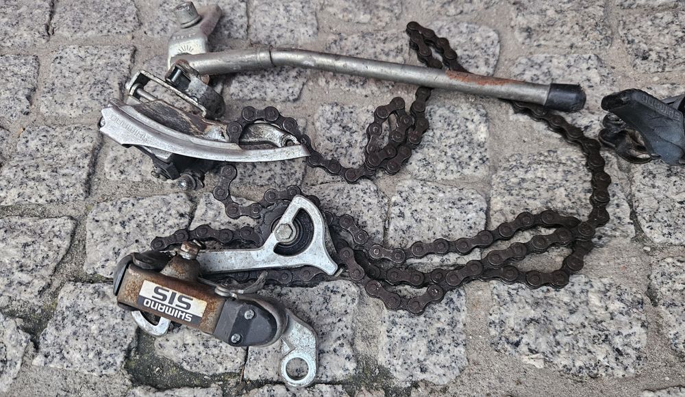 Przerzutki przód, tył shimano, linki, stopka