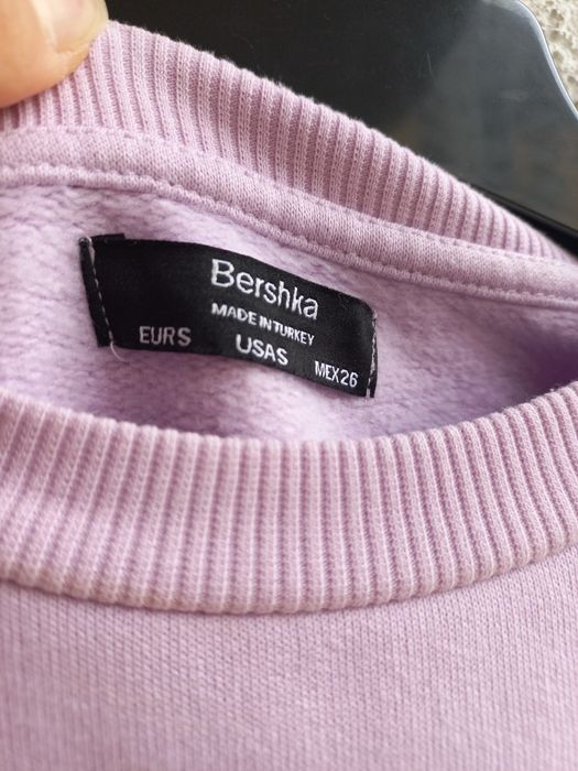 Liliowa bluza bez kaptura