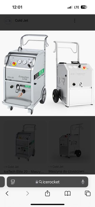 Ice Rocket maszyna do czyszczenia suchym lodem Cold jet