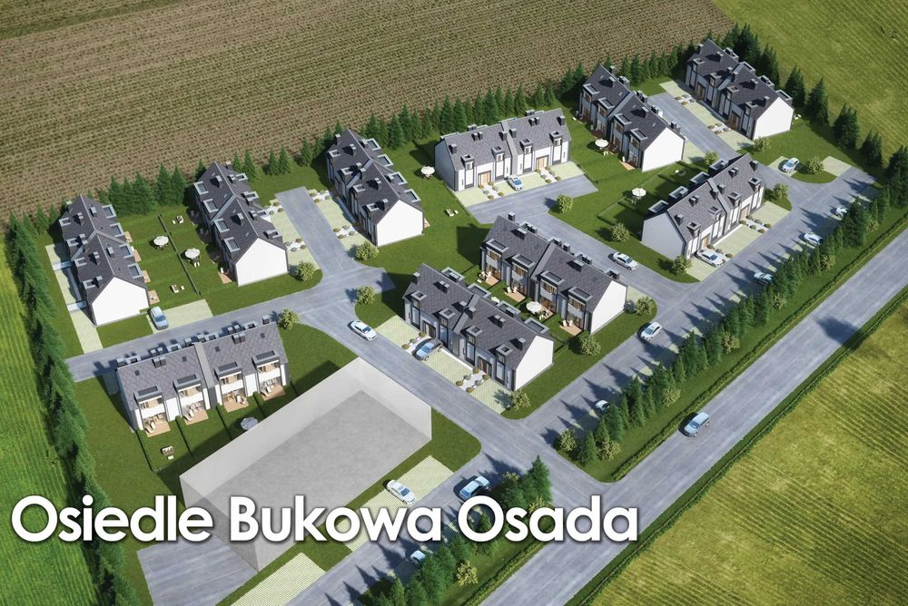 Nowy dom 83,69 m² + jasny strych 28 m² - Wielka Wieś, "Bukowa Osada"