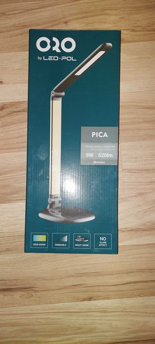 Lampka biurkowa LED szkolna na biurko do czytania nocna 9W CZARNA