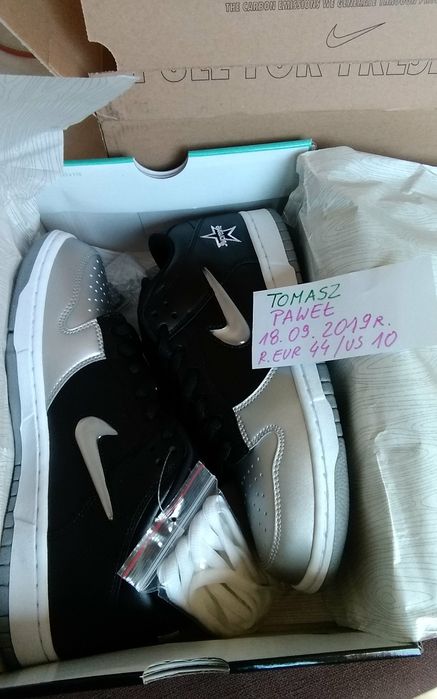 (r. Eur 44 ) Nike SB DUNK Supreme low czarne srebrne