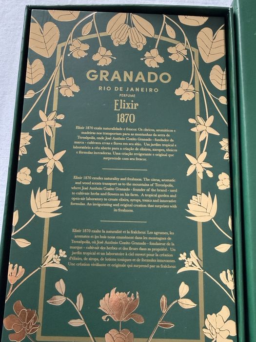 Perfume Elixir Granado totalmente exclusivo.