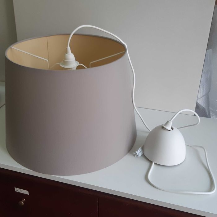 Candeeiro de Tecto IKEA Abajur Grande Cinzento