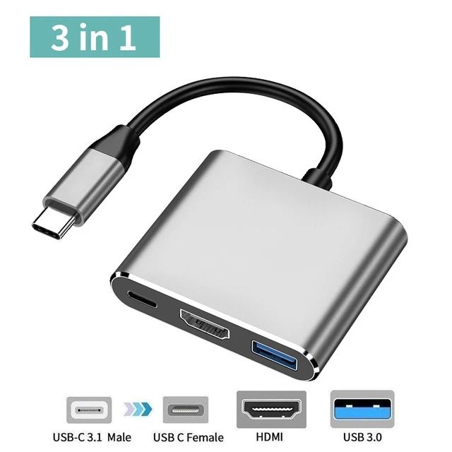 Адаптер USB, type C, HDMI