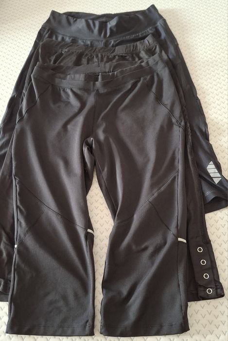 Mix  paczka zestaw leginsy 3/4 siłownia,  trening, trening  lato, czarne