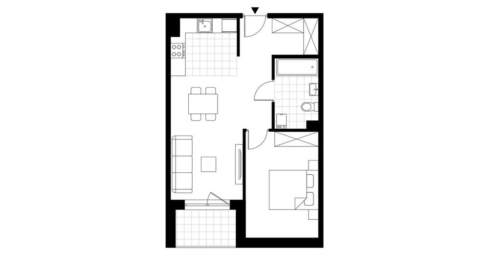 2-pokojowe mieszkanie 45m2 + balkon