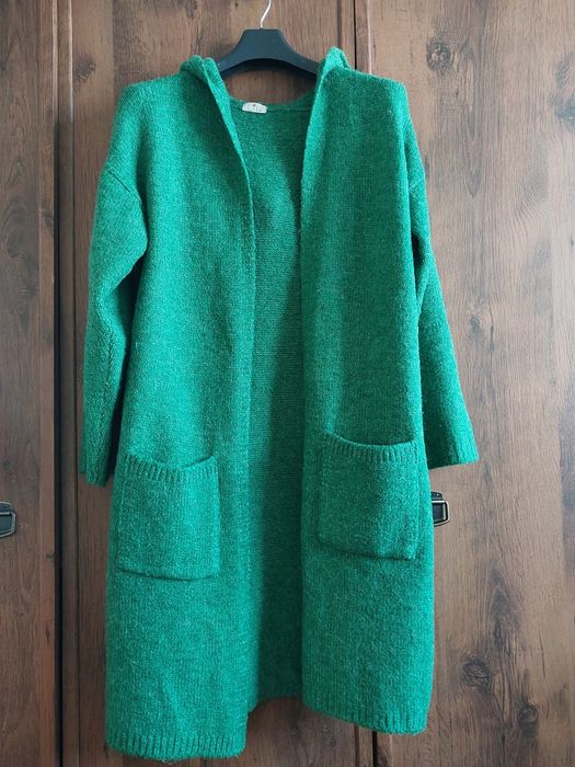 Sweter/kardigan z kapturem  M/L