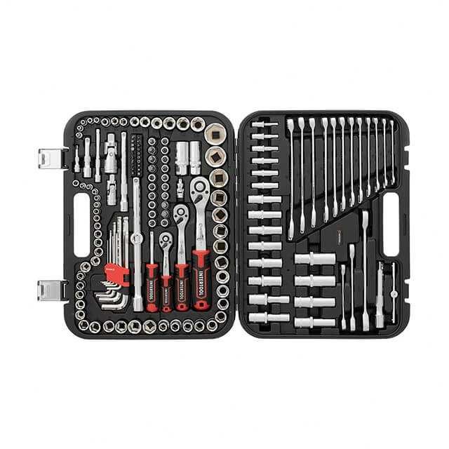 Набір інструментів 1/2" & 3/8" & 1/4", 156 од Cr-V. INTERTOOL ET-8156.