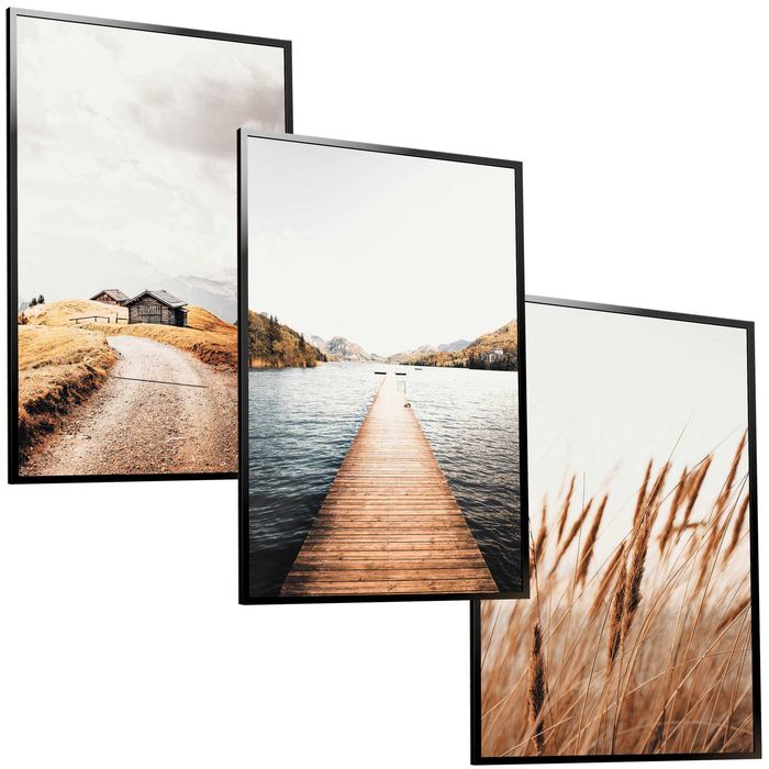 30x40 obrazy w ramie plakaty ramka BOHO MOST JEZIORO NATURA WIDOKI