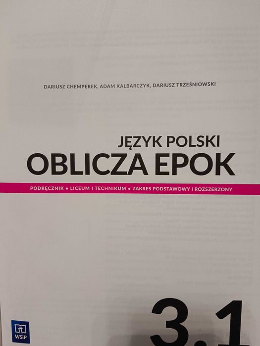 Język polski oblicza epok 3.1, podręcznik rozszerzony, WSiP, reforma 2019
