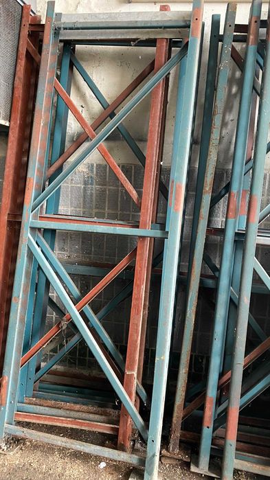 Стеллажи металлические сборные складские, б/у