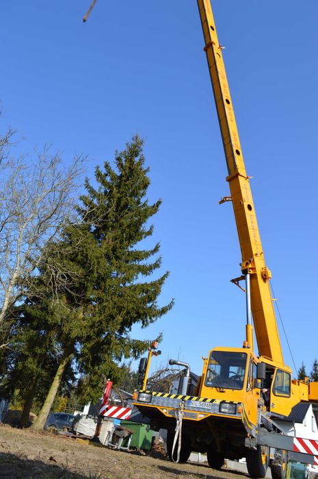 Dźwig żuraw samojezdny 30t, koparko-ładowarka, wywrotka HDS 6t