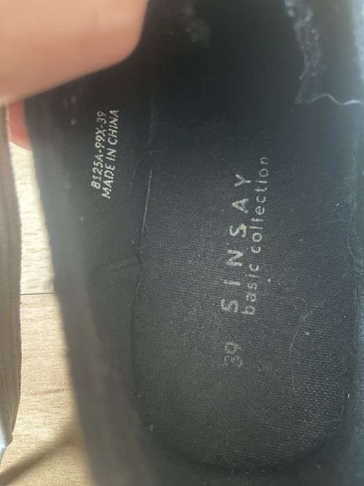 Trampki tenisówki czarne z białymi sznurówkami rozmiar 39 converse