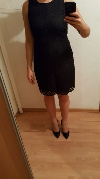 Sukienka czarna elegancka h&m wieczorowa