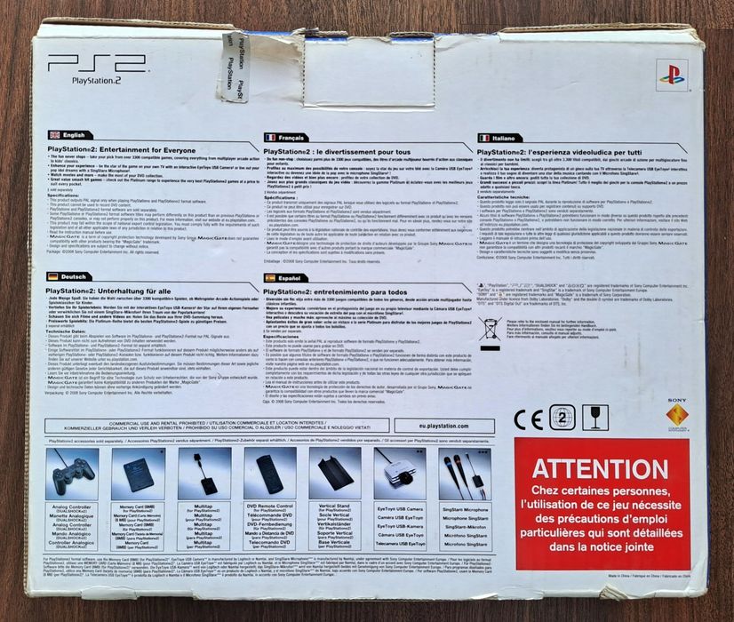 Consola de jogos Sony Playstation 2 PS2 Slim na caixa original