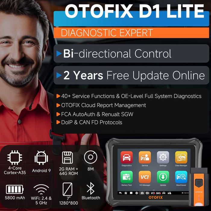Autel OTOFIX D1 Lite Máquina Diagnóstico OBD +40 Funções (NOVO)