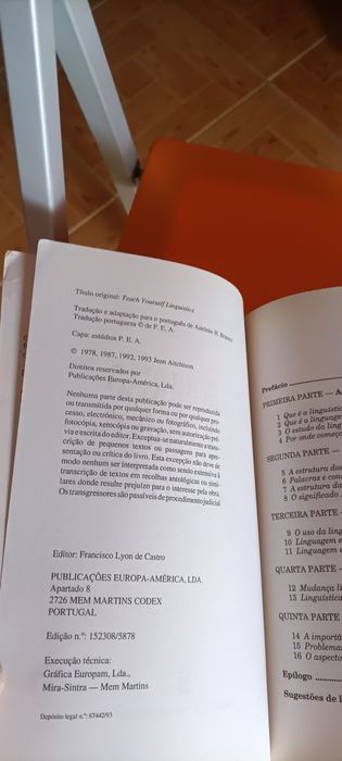 Introdução aos Estudos Linguísticos, Europa América