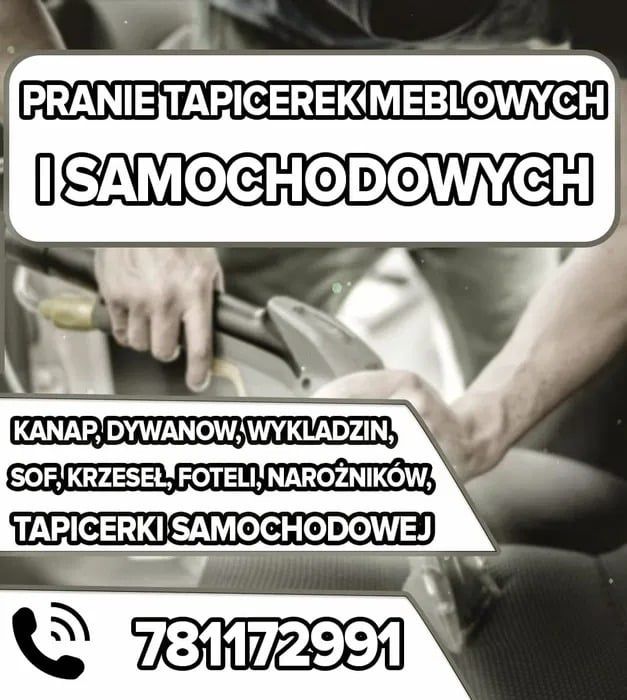 Pranie Tapicerek Meblowych i Samochodowych Sofy, Narożniki, Krzesła