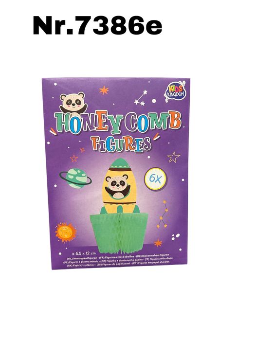 Papierowe dekoracje na tort, przyjecia 6 sztuk panda nr.7386e