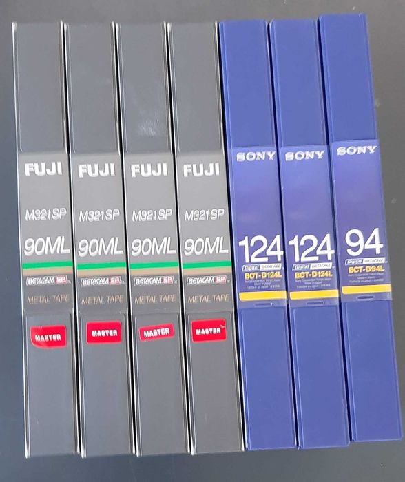 Cassetes Vídeo Betacam SP e Betacam Digital