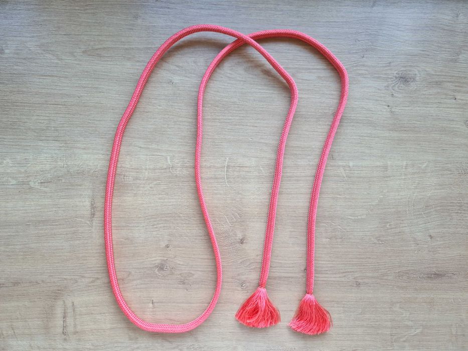 Japoński koralowy jedwabny sznur pasek obijime do obi kimono