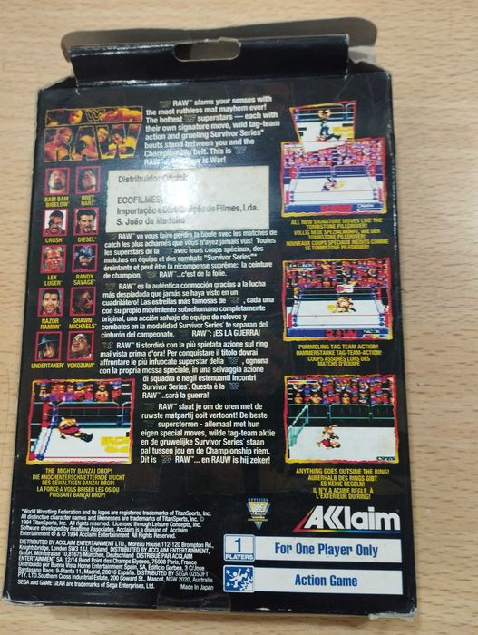 Jogo Wrestlemania para Consola Game Gear da SEGA