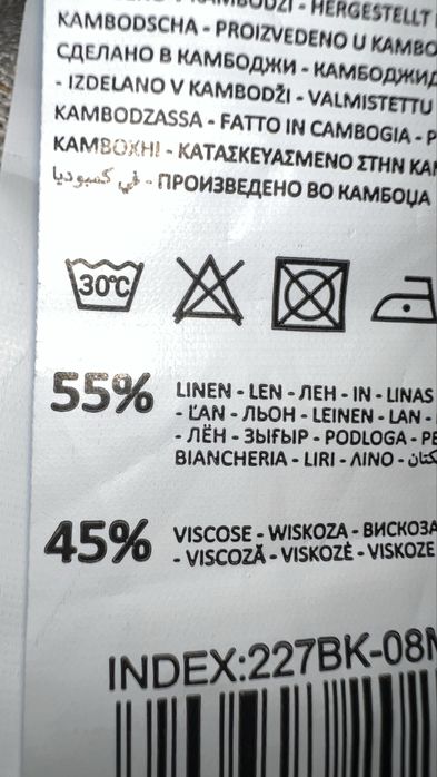 Len 55% spodnie męskie letnie jasne reserved 32 pas 86 cm L