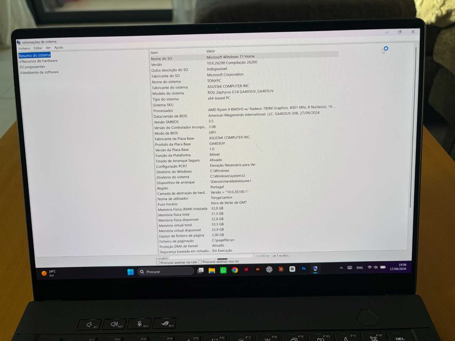Computador portátil ASUS ROG Zephyrus G14 202