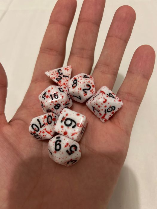 Дайсы Кубики для игры кровь Декстер Dexter DND подземелья и драконы