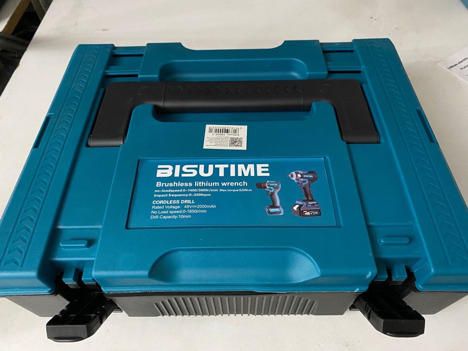 Kit combinado sem escovas: Furadeira/Parafusadeira + Chave de impacto + Baterias + Carregador