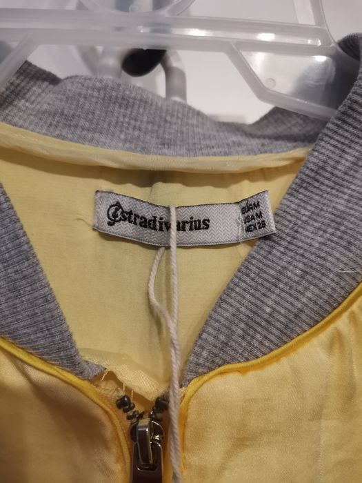 #Stradivarius, lekka kurtka damska bomberka rozm M, odcienie żółtego,