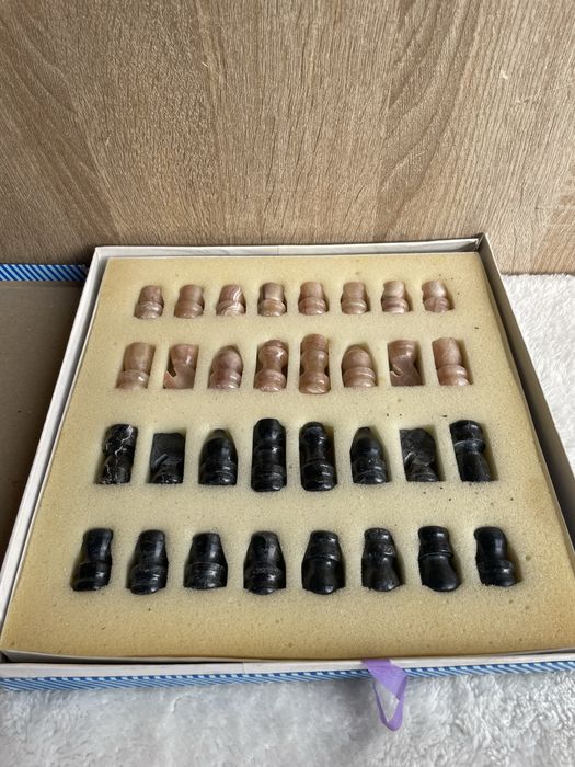 Szachy kamienne onyks vintage