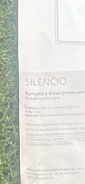 2 szt Drzwi przesuwne + prowadnice komplet