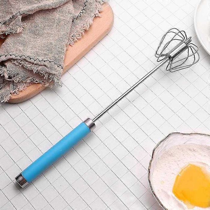 TRZEPACZKA UBIJACZKA Obrotowa Ręczna do Ubijania Jajek Piany STALOWA