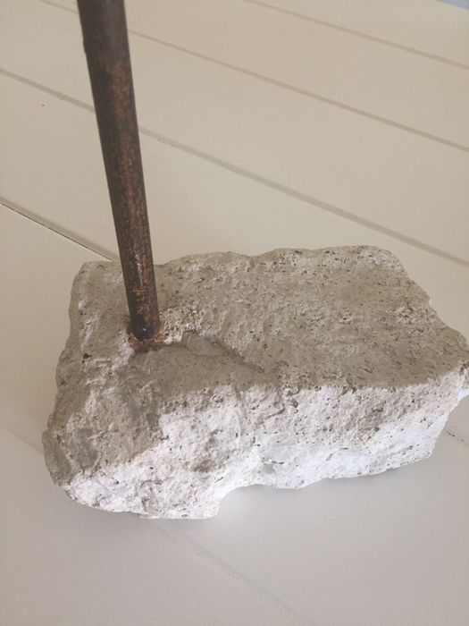 Busto em pedra com 55cm altura