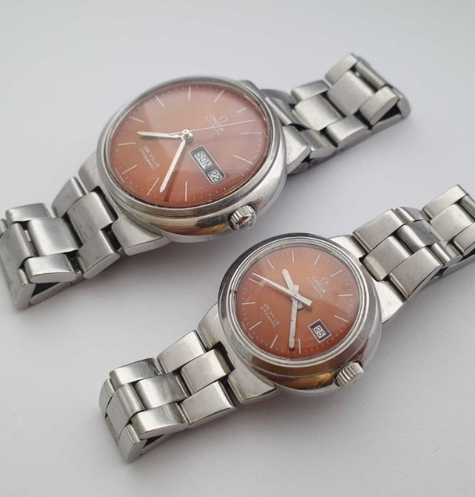Omega De Ville Dynamic Chocolate Dial unikatowy komplet Damski i Meski