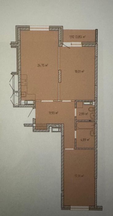2-х кімнатна квартира 85 кв.м. в Krona Park. Будинок 2025 року