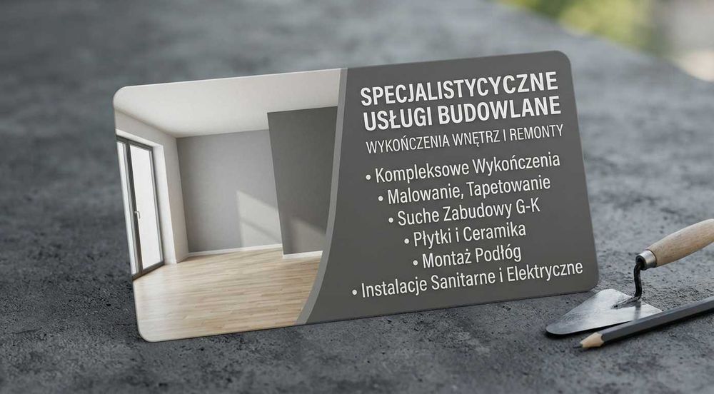 Remonty - Wykończenia wnętrz. Dostępne terminy !