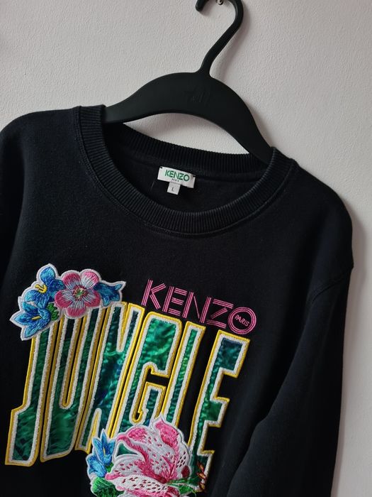 Bluza Kenzo Jungel czarna z logo M/L