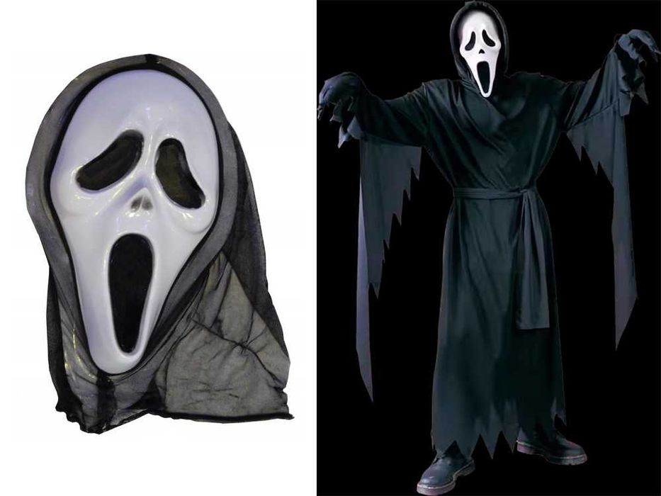 Przerażająca Maska Krzyk Halloween Kostium Horror